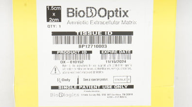 BioDlogics OX-010152 BioDOptix Amniotic Extracellular Matrix 1.5 cm x 2 cm